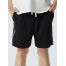 Mens Side Ethnic Ribbon Loose Drawstring Waist Shorts