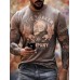 Men's Short Sleeve Skull Pattern HE1307-03-01