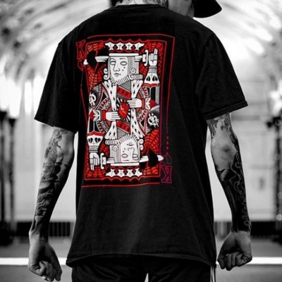 Creative KING Poker Loose West Coast Gangster T-shirt HF2615-03-03