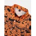 Mens Halloween Pumpkin Evil Face Print Short Sleeve All Matched Shirts