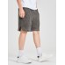 Mens Textured Side Split Solid Color Drawstring Shorts