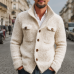 Men's Classic Solid Color Stand Collar Button Cardigan MTA1450J5U
